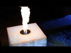 Grand Effects SQxxW16 16x16-Inch Square Wall Mount White Quartz Stone Candelere With Electronic Ignition & LED Lights -Firepits Direct Store 2m5qFfo3fUg 64