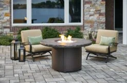 The Outdoor GreatRoom Company BC-20 Beacon Chat Height Fire Pit Table, 48x48-Inches -Firepits Direct Store bc 20 mnb ls