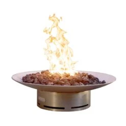Fire Pit Art Bella Vita 46-Inch Stainless Steel Gas Fire Pit