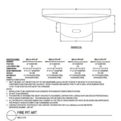 Fire Pit Art Bella Vita 34-Inch Stainless Steel Gas Fire Pit 23 Fire Pit Art Bella Vita 34-Inch Stainless Steel Gas Fire Pit -Firepits Direct Store bvita config spec a 06 22 1