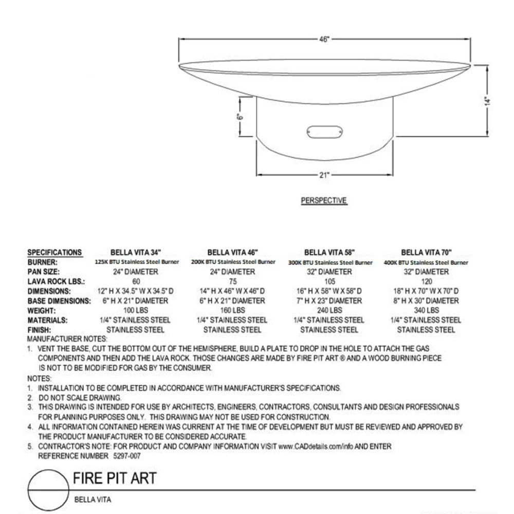 Fire Pit Art Bella Vita 34-Inch Stainless Steel Gas Fire Pit 13 Fire Pit Art Bella Vita 34-Inch Stainless Steel Gas Fire Pit - Image 11