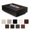 Grand Effects FPCARCON78 Cardiff 78x32-Inch Rectangular Concrete Gas Fire Pit With Electronic Ignition -Firepits Direct Store cardiff config a 09 22