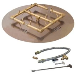 Crossfire By Warming Trends CFB-FLKV Match Light Original Brass Gas Fire Pit Burner Kit