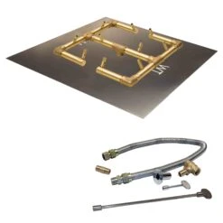 Crossfire By Warming Trends CFB-FLKV Match Light Original Brass Gas Fire Pit Burner Kit -Firepits Direct Store cfb120lpalpl24sfk1