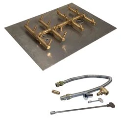 Crossfire By Warming Trends CFBDT-FLKV Match Light Double Tree-Style Brass Gas Fire Pit Burner Kit