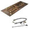 Crossfire By Warming Trends CFBH-FLKV Match Light H-Style Brass Gas Fire Pit Burner Kit -Firepits Direct Store cfbh120lpalpl2815fk1