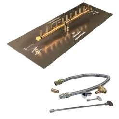 Crossfire By Warming Trends CFBL-FLKV Match Light Linear Brass Gas Fire Pit Burner Kit