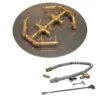 Crossfire By Warming Trends CFBO-FLKV Match Light Octagonal Brass Gas Fire Pit Burner Kit -Firepits Direct Store cfbo140lpalpl18cfk1