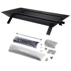 Rasmussen CS Custom Pan Vented Fireplace Burner Kit With Strap Legs