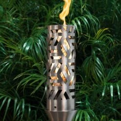 TOP Fires By The Outdoor Plus OPT-TCH19SS Cubist TopLite Torch With Stand