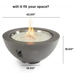 The Outdoor GreatRoom Company CV-30 Cove Gas Fire Pit, 42-Inch -Firepits Direct Store cv 30mm spec a 02 21