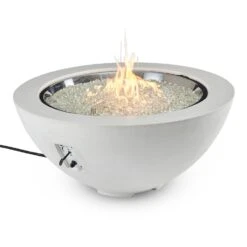 The Outdoor GreatRoom Company CV-30 Cove Gas Fire Pit, 42-Inch -Firepits Direct Store cv 30wht flame 11 19