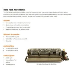 Empire White Mountain Hearth BFR-R Elite Radiant Vented Gas Burner With Millivolt Valve And Variable Flame Remote 9 Empire White Mountain Hearth BFR-R Elite Radiant Vented Gas Burner With Millivolt Valve And Variable Flame Remote -Firepits Direct Store elite radiant spec a 08 20 2