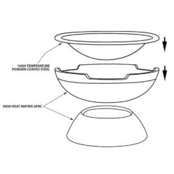 Prism Hardscapes PHFxx21 Falo Wood Burning Fire Pit, 21-Inch 19 Prism Hardscapes PHFxx21 Falo Wood Burning Fire Pit, 21-Inch -Firepits Direct Store falo dimension a 03 20