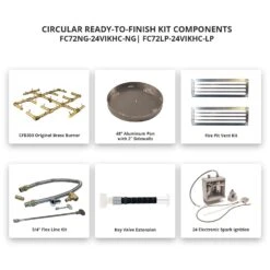 Crossfire By Warming Trends 72-Inch Round Ready-to-Finish Fire Pit Enclosure With Gas Burner Kit 19 Crossfire By Warming Trends 72-Inch Round Ready-to-Finish Fire Pit Enclosure With Gas Burner Kit -Firepits Direct Store fc72 24vikhc a 03 21