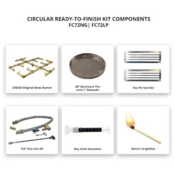 Crossfire By Warming Trends 72-Inch Round Ready-to-Finish Fire Pit Enclosure With Gas Burner Kit 16 Crossfire By Warming Trends 72-Inch Round Ready-to-Finish Fire Pit Enclosure With Gas Burner Kit -Firepits Direct Store fc72 matchlit a 03 21