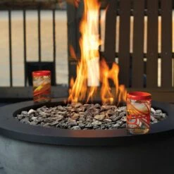Kingsman FP2085T 20-Inch Round Push Button Spark Ignition Gas Fire Pit Burner Kit -Firepits Direct Store fp2085 ls b 12 20