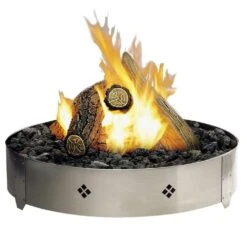 Kingsman FP2085T 20-Inch Round Push Button Spark Ignition Gas Fire Pit Burner Kit