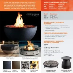 Kingsman FPB30T 30-Inch Round Match Light Gas Fire Bowl With Lava Rock -Firepits Direct Store fpb30t config b 02 22