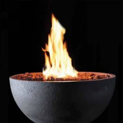 Kingsman FPB30T 30-Inch Round Match Light Gas Fire Bowl With Lava Rock