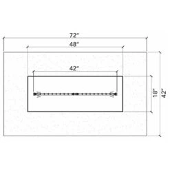 Crossfire By Warming Trends 72x42-Inch Rectangular Ready-to-Finish Fire Pit Enclosure With Gas Burner Kit -Firepits Direct Store fr7242 spec a 03 21