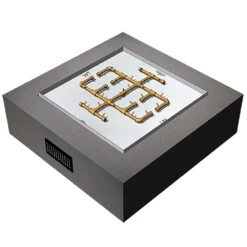 Crossfire By Warming Trends 60x60-Inch Square Ready-to-Finish Fire Pit Enclosure With Gas Burner Kit