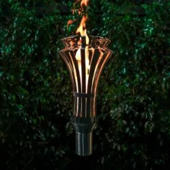 TOP Fires By The Outdoor Plus OPT-TCH11SS Gothic TopLite Torch With Stand