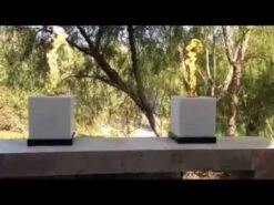 Grand Effects SQxxF16 16x16-Inch Square Floor Mount White Quartz Stone Candelere With Electronic Ignition & LED Lights -Firepits Direct Store lhg6MqEdObI 61