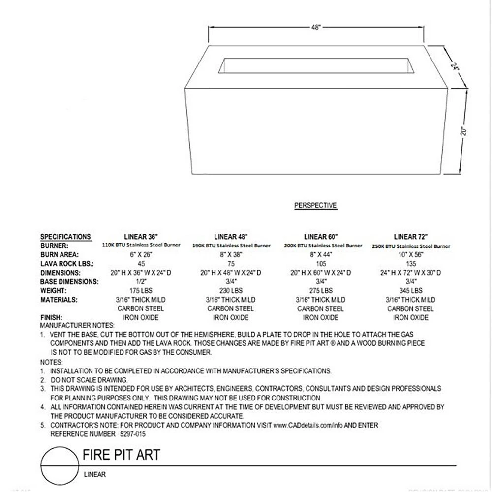 Fire Pit Art Linear 36-Inch Gas Fire Pit 15 Fire Pit Art Linear 36-Inch Gas Fire Pit - Image 13