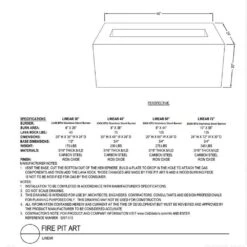 Fire Pit Art Linear 60-Inch Gas Fire Pit -Firepits Direct Store linear cad 06 21 2