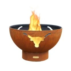 Fire Pit Art LONHC Longhorn Gas Fire Pit
