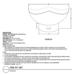 Fire Pit Art MANRC Manta Ray Gas Fire Pit -Firepits Direct Store manta ray cad 06 21