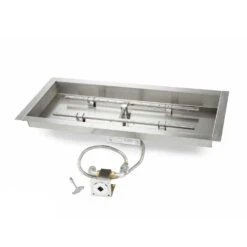 HPC Fire MLFPK Match Light Fire Pit Kit, Rectangular Bowl Pan -Firepits Direct Store mlfpk30x12 flex