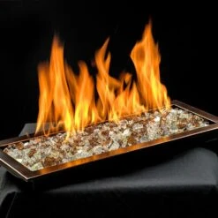 American Fire Glass Match Light Fire Pit Kits, Oil Rubbed Bronze Trough Pans -Firepits Direct Store ob lcbmkit 36 e 08 21