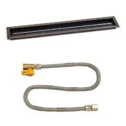 American Fire Glass Match Light Fire Pit Kits, Oil Rubbed Bronze Trough Pans -Firepits Direct Store ob lcbmkit n 48 a 08 21