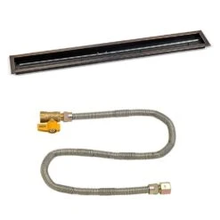 American Fire Glass Match Light Fire Pit Kits, Oil Rubbed Bronze Trough Pans -Firepits Direct Store ob lcbmkit n 60 a 08 21