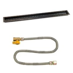 American Fire Glass Match Light Fire Pit Kits, Oil Rubbed Bronze Trough Pans -Firepits Direct Store ob lcbmkit n 72 a 08 21