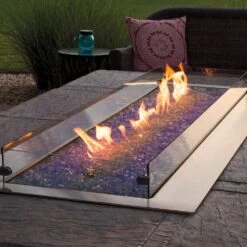 Carol Rose By Empire OL60TP18 60-Inch Outdoor Linear Gas Fire Pit, Battery-Powered Spark Ignition, Multicolor LED Lighting -Firepits Direct Store ol48tp10 config c 10 21