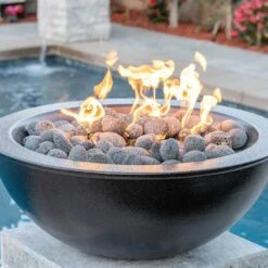 TOP Fires By The Outdoor Plus Sedona 27-Inch Round Powder Coated Steel Gas Fire Bowl -Firepits Direct Store opt 27rpcfo ls a 06 20