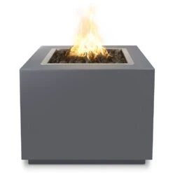 TOP Fires By The Outdoor Plus Forma 30x30-Inch Square Powder Coated Steel Gas Fire Pit -Firepits Direct Store opt 30pcsq gry a 08 21 1