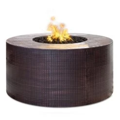 TOP Fires By The Outdoor Plus Beverly 42-Inch Round Copper Gas Fire Pit