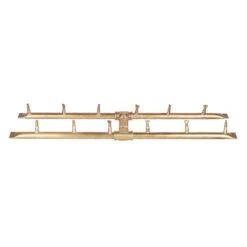 The Outdoor Plus Brass Rectangular H-Shaped Bullet Gas Fire Pit Burner