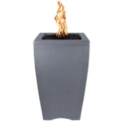 TOP Fires By The Outdoor Plus OPT-BSTON20xx Baston Concrete Fire Pillar -Firepits Direct Store opt bston20 gry a 11 21