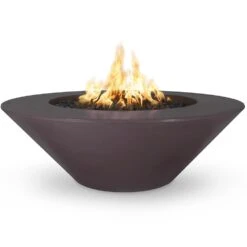 TOP Fires By The Outdoor Plus Cazo Wide Ledge Round Concrete Gas Fire Pit -Firepits Direct Store opt cz48 cst a 10 21