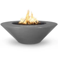 TOP Fires By The Outdoor Plus Cazo Wide Ledge Round Concrete Gas Fire Pit -Firepits Direct Store opt cz48 ngy a 10 21