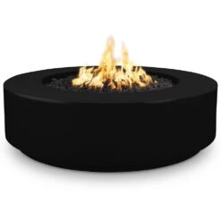 TOP Fires By The Outdoor Plus Florence 42-Inch Low Proile Concrete Gas Fire Pit -Firepits Direct Store opt fl42 blk a 09 21