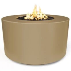 TOP Fires By The Outdoor Plus Florence 42-Inch Tall Concrete Gas Fire Pit -Firepits Direct Store opt fl4224 brn a 09 21