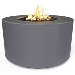 TOP Fires By The Outdoor Plus Florence 42-Inch Tall Concrete Gas Fire Pit -Firepits Direct Store opt fl4224 gry a 09 21