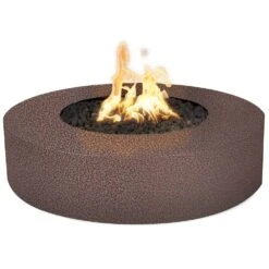 TOP Fires By The Outdoor Plus Florence 42-Inch Round Powder Coated Steel Gas Fire Pit -Firepits Direct Store opt flpc42 cpv a 09 21