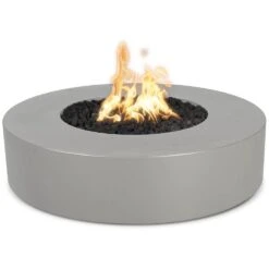 TOP Fires By The Outdoor Plus Florence 42-Inch Round Powder Coated Steel Gas Fire Pit -Firepits Direct Store opt flpc42 pew a 09 21